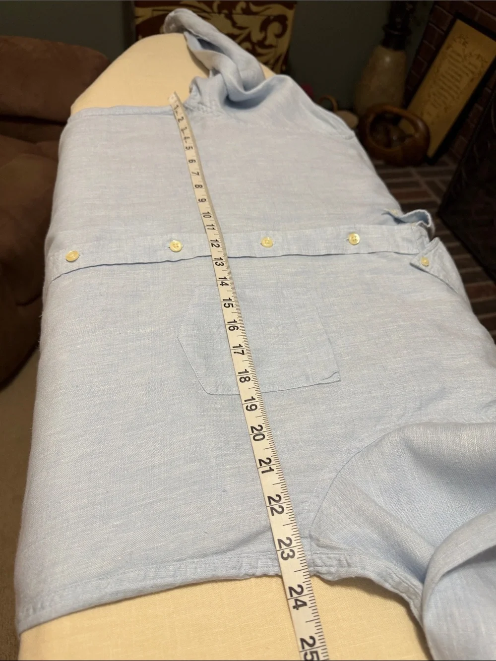 J. Crew Light Blue Linen Blend Button-Down Shirt Men’s Shirt. Beachy, Resort,
